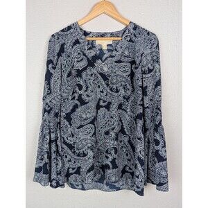 Michael Kors‎ Paisley Blouse Women's Small Bell Sleeve